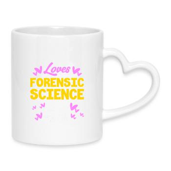 Forensics Forensic Experts Forensic Evidence - Mug with Heart-Shaped Handle - white - Right
