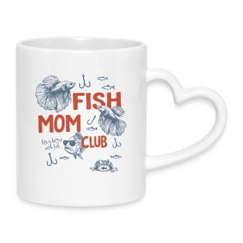 Dog Mom Club Shirt Life is Better with Dogs - Mug with Heart-Shaped Handle - white - Right