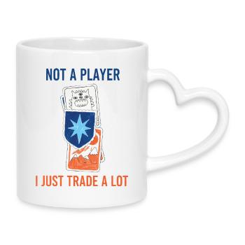 Collectionneur de cartes à collectionner, pas un joueur, je fais juste un échange - Mug avec anse en forme de cœur - blanc - Droite