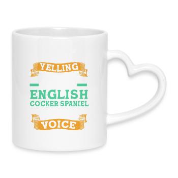 Maman Cocker Spaniel Maman de chien - Mug avec anse en forme de cœur - blanc - Droite
