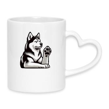 Husky Huskies Husky Owners Husky Owners Husky Fans - Mug with Heart-Shaped Handle - white - Right