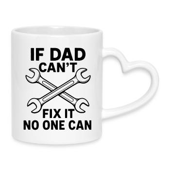 Artisan mécanicien disant drôle de réparation - Mug avec anse en forme de cœur - blanc - Droite