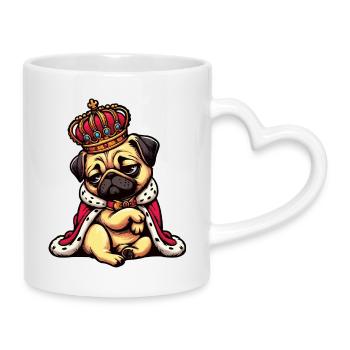 Carlin Carlin Propriétaire de carlin Amoureux du carlin Porte-carlin - Mug avec anse en forme de cœur - blanc - Droite