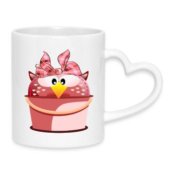 NIGHT OWL CLEANING DAY - Mug with Heart-Shaped Handle - white - Right