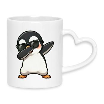 Dabbing Pingouin - Mug avec anse en forme de cœur - blanc - Droite