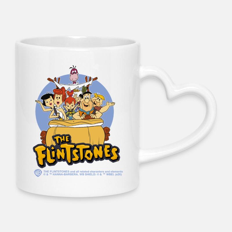 Pierrafeu Chaudron Magique De Bedrock  - Mug avec anse en forme de cœur - blanc