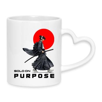 Urban Ronin | Solo On Purpose - Mug with Heart-Shaped Handle - white - Right