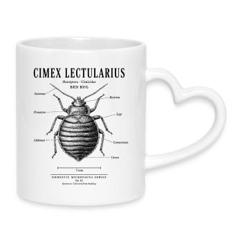 Bed Bug – Domestic Microfauna No. 02 - Mug with Heart-Shaped Handle - white - Right
