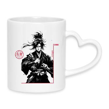 Samurai - Mug with Heart-Shaped Handle - white - Right