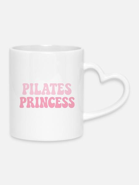 Pilates Princess - Tasse mit Herzhenkel - Weiß