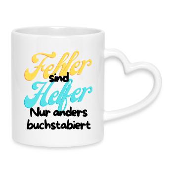 Fehler Helfer Gradient Script - Tasse mit Herzhenkel - Weiß - Rechts