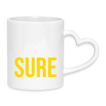 AUF JEDEN Fall — Viraler Humor - Tasse mit Herzhenkel - Weiß - Rechts