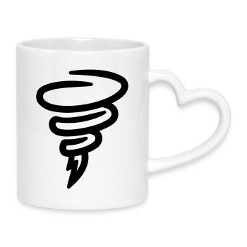 Tornado - Tasse mit Herzhenkel - Weiß - Rechts