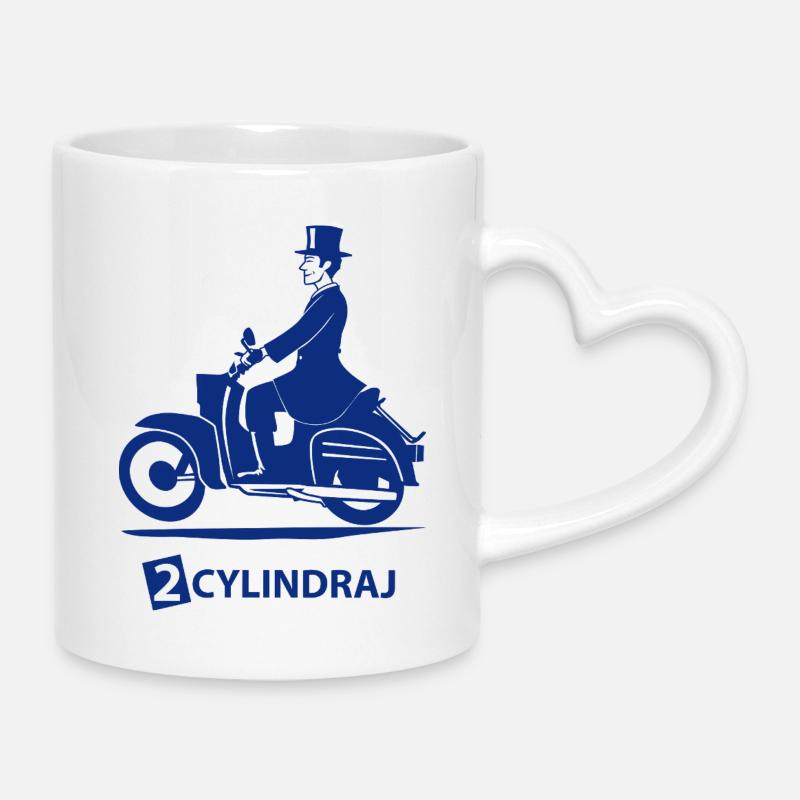 2 CYLINDRAJ - blue - - Tasse mit Herzhenkel - Weiß
