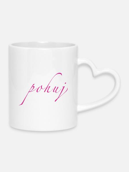 pohuj - Tasse mit Herzhenkel - Weiß