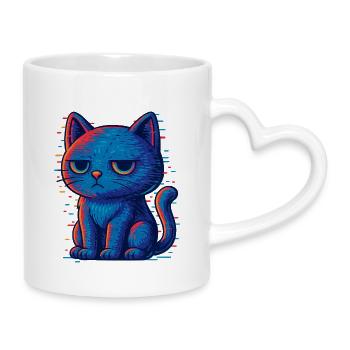 Grummel Katze - Mug avec anse en forme de cœur - blanc - Droite