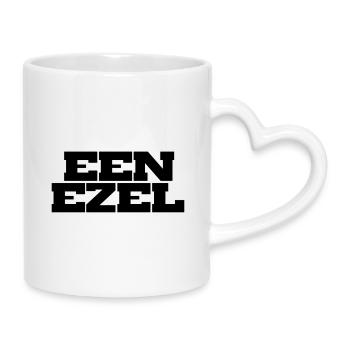 A VERY Geometric Block Typography - Mug with Heart-Shaped Handle - white - Right