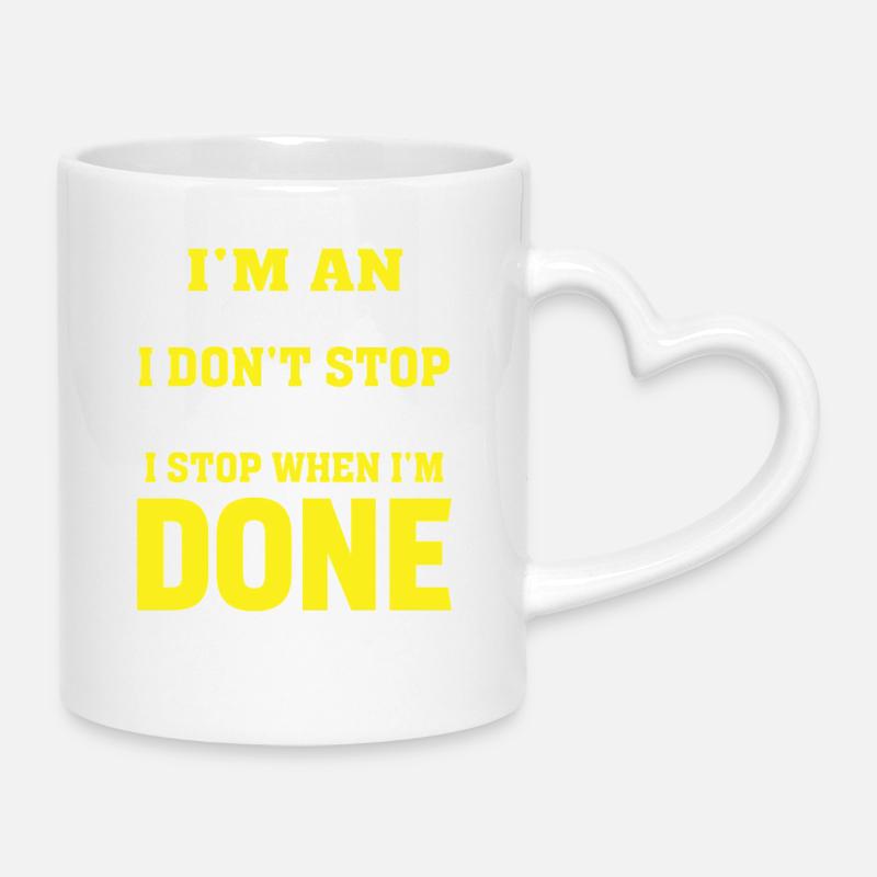 Motivational saying for car mechanics - Mug with Heart-Shaped Handle - white