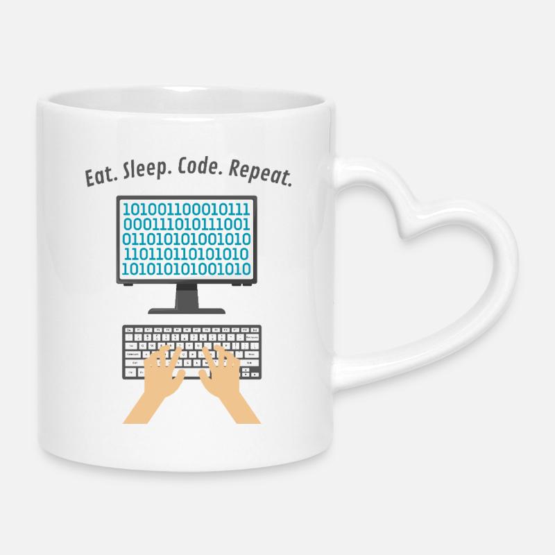 Programmer Products - Mug with Heart-Shaped Handle - white