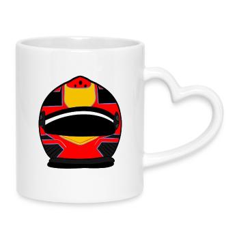 Helm - Tasse mit Herzhenkel - Weiß - Rechts