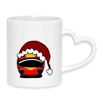 Helm - Tasse mit Herzhenkel - Weiß - Rechts