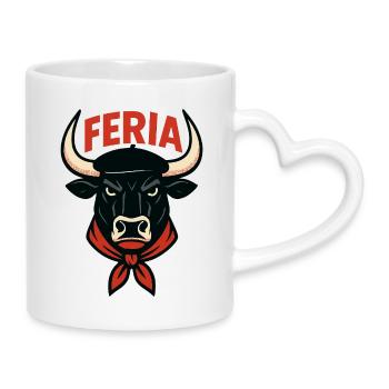 Feria - Basque Country - Taurus - Mug with Heart-Shaped Handle - white - Right