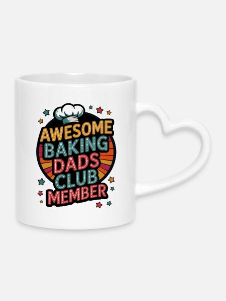 Backhelden Väter Club Mitglied - Tasse mit Herzhenkel - Weiß