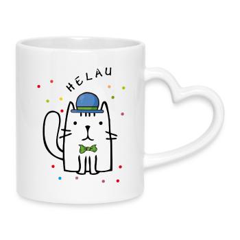 Fasching - Tasse mit Herzhenkel - Weiß - Rechts