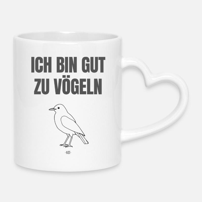 JE SUIS DOUÉ POUR BAISER - Mug avec anse en forme de cœur - blanc