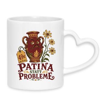 Patine au lieu de problèmes - Mug avec anse en forme de cœur - blanc - Droite