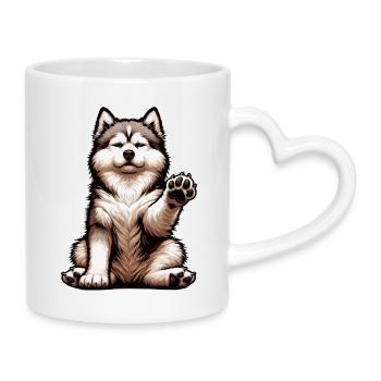 Husky Huskies Husky Owners Husky Owners Husky Fans - Mug with Heart-Shaped Handle - white - Right