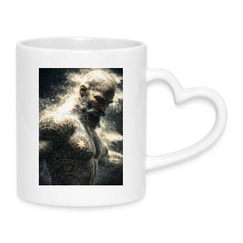 Staubgebundene Krieger-Tinte - Tasse mit Herzhenkel - Weiß - Rechts