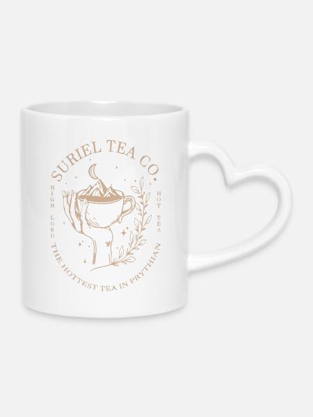 Suriel Tea Co Shirt - Tasse mit Herzhenkel - Weiß