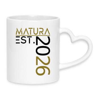 Maturité 2026 - Mug avec anse en forme de cœur - blanc - Droite