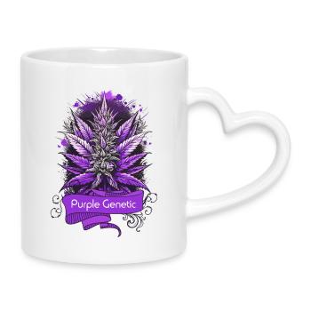 Purple Genetic - Tasse mit Herzhenkel - Weiß - Rechts