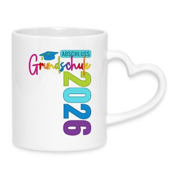 Primary school graduation 2026 - Mug with Heart-Shaped Handle - white - Right