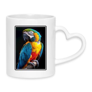 Aras Ara - Tasse mit Herzhenkel - Weiß - Rechts