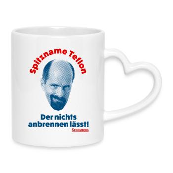  - Mug avec anse en forme de cœur - blanc - Droite