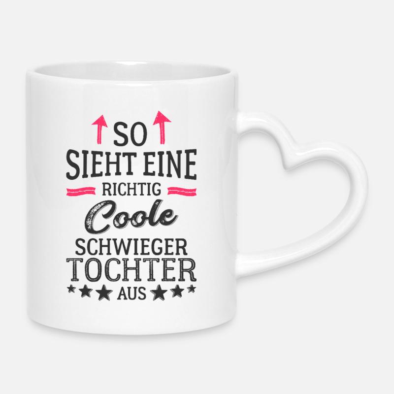 This is what a really cool daughter-in-law looks like - Mug with Heart-Shaped Handle - white