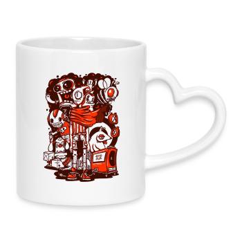 The Chaos Crew - Mug with Heart-Shaped Handle - white - Right