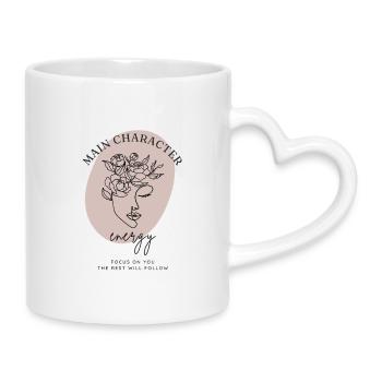 Protégez votre énergie - Mug avec anse en forme de cœur - blanc - Droite