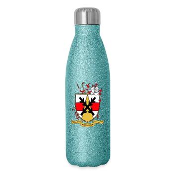 Fortuna Coat of Arms Shield with Helmet - Glitter Thermal Bottle 500 ml - blue glitter - Right