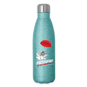 Fallschirm Bügeln Extremsport - Glitzer Isolierflasche 500 ml - Blau Glitzer - Rechts