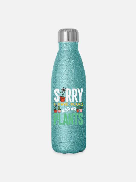 Garden & Plant Lovers Gifts - Glitter Thermal Bottle 500 ml - blue glitter