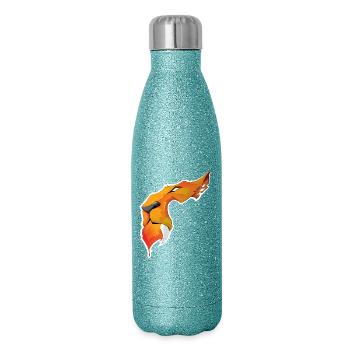 Lion flamboyant illustration vectorielle - Gourde isotherme pailletée 500 ml - paillettes bleues - Droite