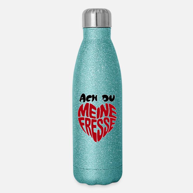 Oh mon visage - Gourde isotherme pailletée 500 ml - paillettes bleues