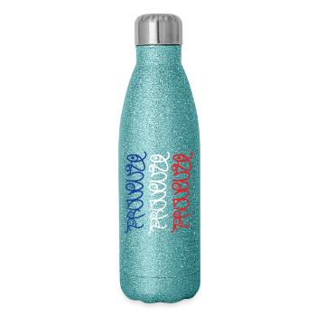 Provence T-Shirt - Glitzer Isolierflasche 500 ml - Blau Glitzer - Rechts