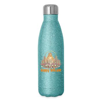 Happy Beltane Blessings May Day Celebrations Pagan - Glitter Thermal Bottle 500 ml - blue glitter - Right