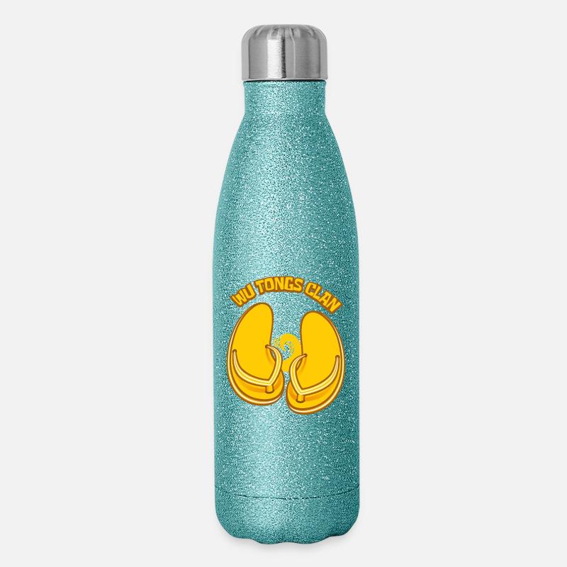 Der Flip-Flop-Clan - Glitzer Isolierflasche 500 ml - Blau Glitzer