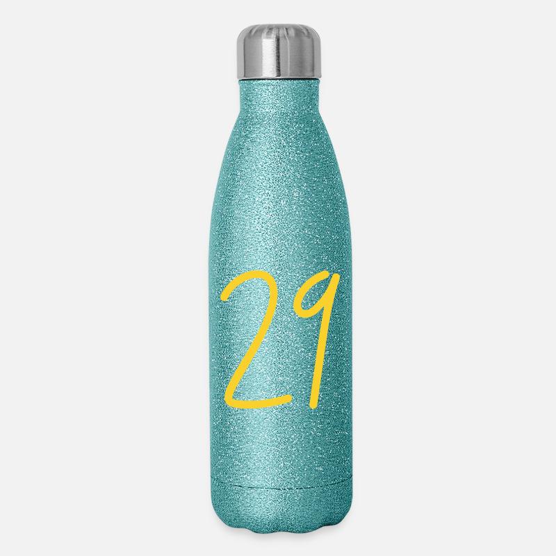 29 - Glitzer Isolierflasche 500 ml - Blau Glitzer